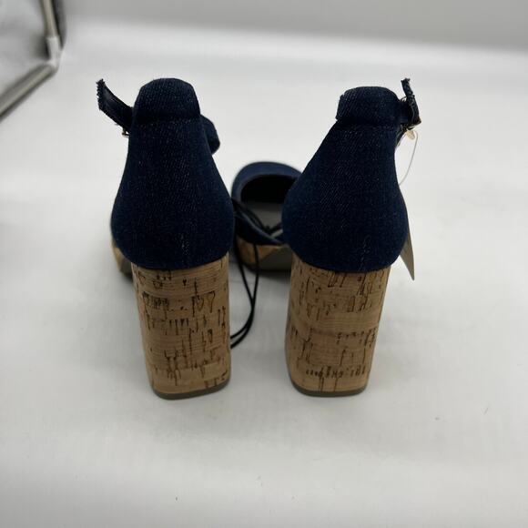 Worthington Womens Panama Block Heel Pumps Denim Size 6.5M - Picture 7 of 7